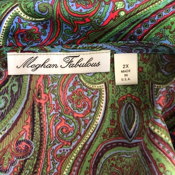 Paisley V Neck Dress with Jewel Details - Picture 12 of 12